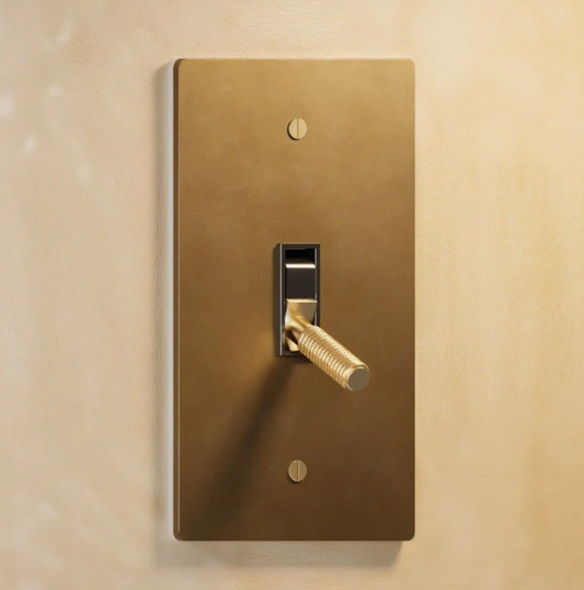 Brass toggle switch 1-gang